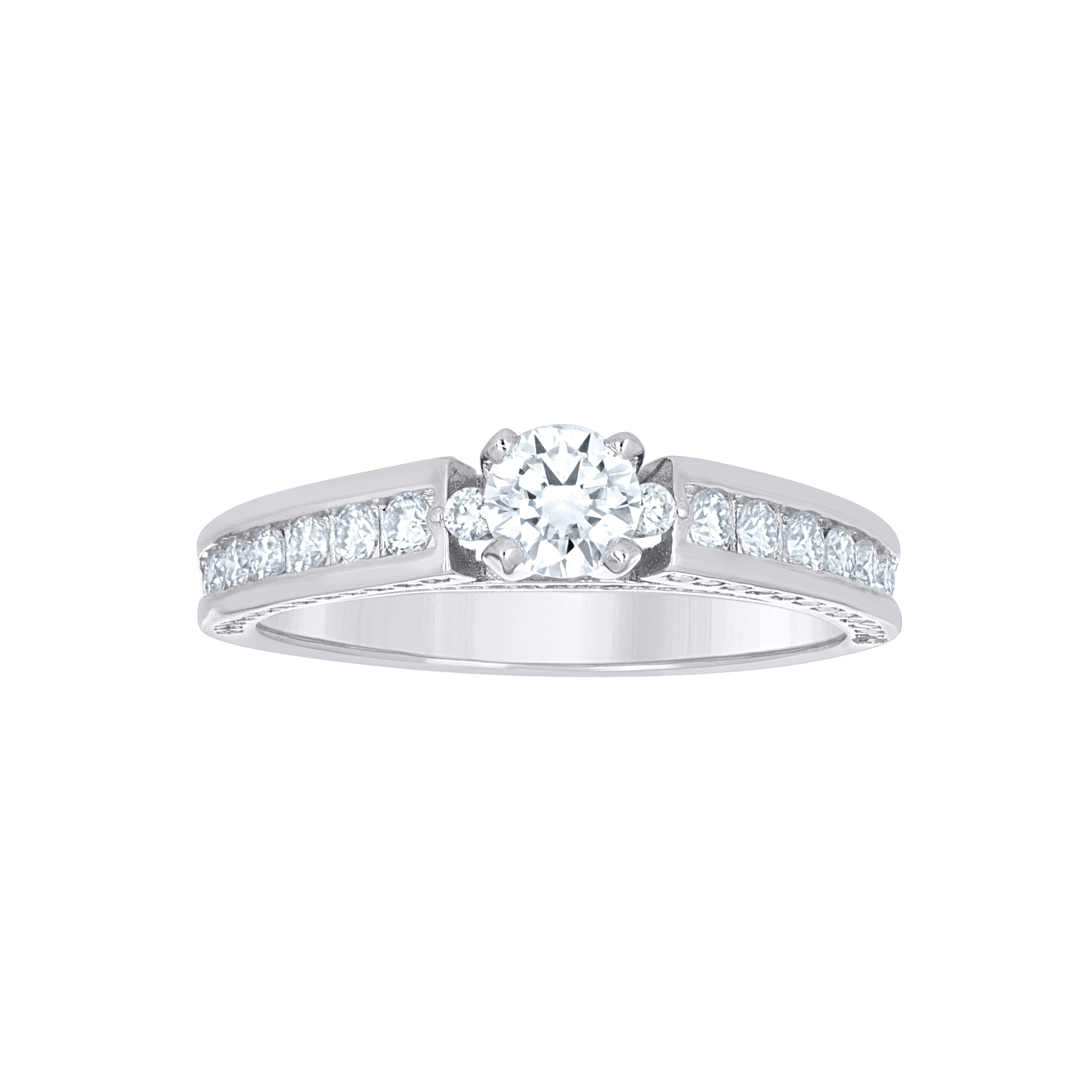 925 Sterling Silver Womens Cubic-Zirconia Engagement Ring Size 6 130$